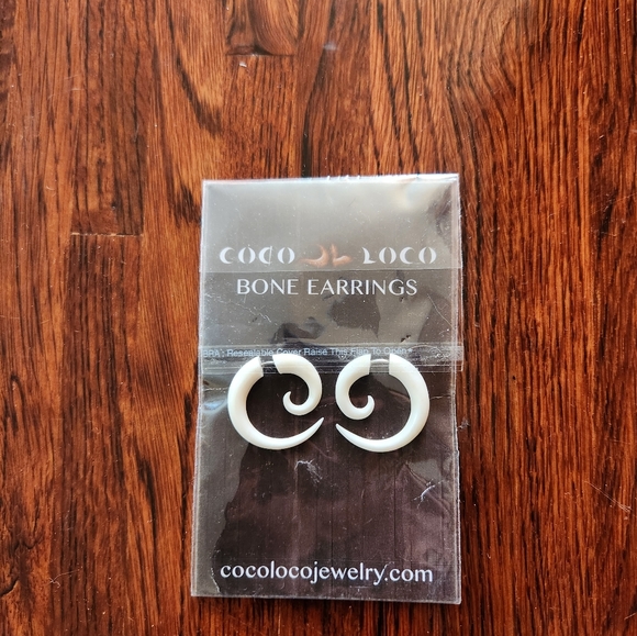 Coco Loco Bone Earrings - Picture 1 of 3